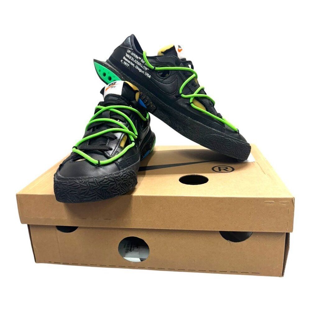 Nike Blazer Low Off-White Black Electro Green DH7863-001 Mens Size New 7.5 W 9.5